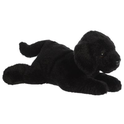 Aurora Adorable Flopsie Black Labrador Stuffed Animal - Used to Create Imaginative Play Adventures - Perfect for Birthdays, Kids and Adults, All Ages - Black 12 Inches