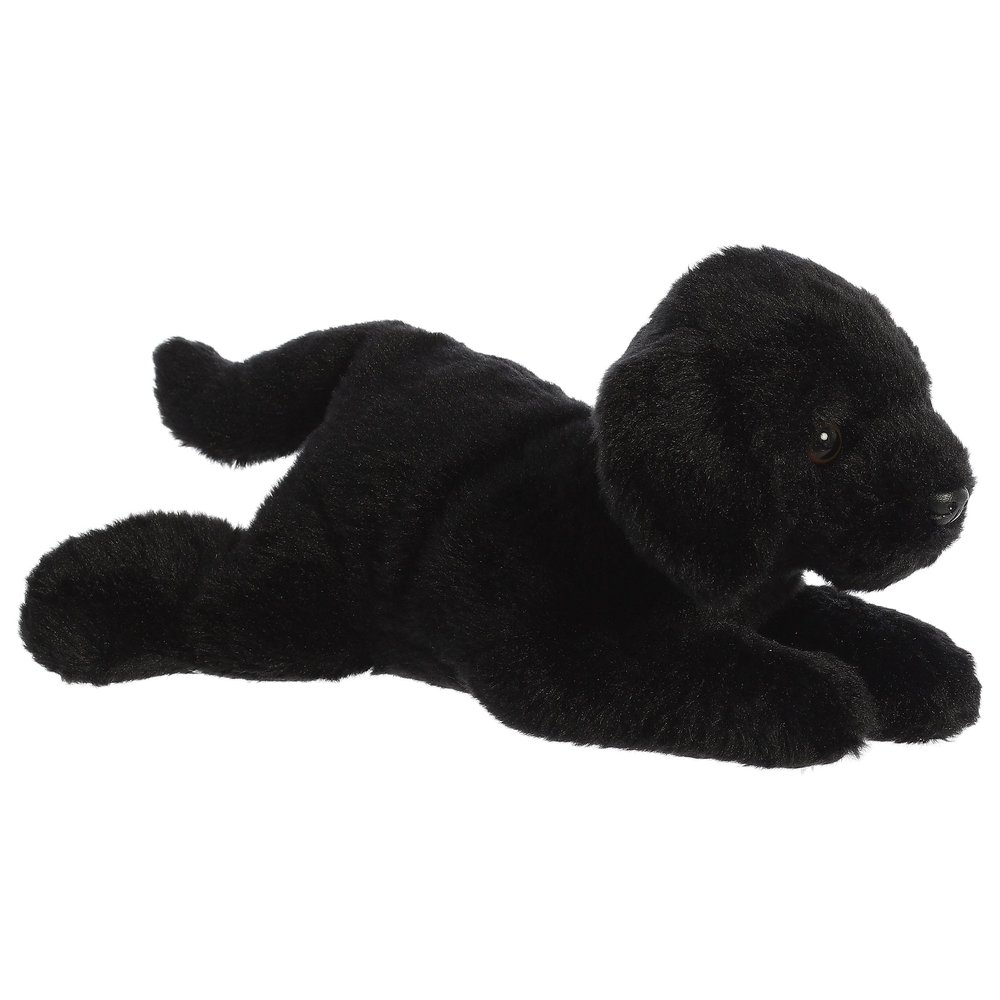 Aurora Adorable Flopsie Black Labrador Stuffed Animal - Used to Create Imaginative Play Adventures - Perfect for Birthdays, Kids and Adults, All Ages - Black 12 Inches