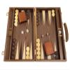 15-inch Wood Backgammon Set - Walnut Burl Board - Inlaid Veneer Field view 2
