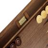 15-inch Wood Backgammon Set - Walnut Burl Board - Inlaid Veneer Field view 4