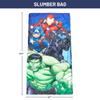 Jay Franco Marvel Avengers Battle Formation Slumber Sack - Cozy & Warm Kids Lightweight Slumber Bag/Sleeping Bag - Featuring Captain America, Iron Man, Black Panther, & Hulk view 2