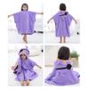 Cotton Hooded Beach Bath Pool Poncho Towel Baby Girls Boys Cartoon Soft Bathrobe Age 0-7 Year (Violet, 70140CM (Suitable 0-7 Years)) view 2
