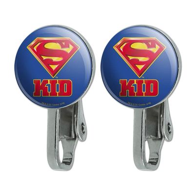 Superman Super Kid Shield Logo Novelty Clip-On Stud Earrings