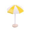 FRECI 1/12 Dollhouse Beach Umbrella Plastic Deck Chair Umbrella Beach Accessories Aquarium Terrariums Decoration Cake Ornaments - Yellow L view 1
