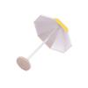 FRECI 1/12 Dollhouse Beach Umbrella Plastic Deck Chair Umbrella Beach Accessories Aquarium Terrariums Decoration Cake Ornaments - Yellow L view 2