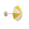 FRECI 1/12 Dollhouse Beach Umbrella Plastic Deck Chair Umbrella Beach Accessories Aquarium Terrariums Decoration Cake Ornaments - Yellow L view 4