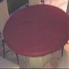 Speed lite poker table cover - felt style tablecloth - cover only - Ideal upgrade surface for any worn felt poker game table cover (red wine, 72 inch round) view 2