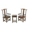 EatingBiting 1:6 Small Miniature Handcraft Furniture Retro Wood End Table Armchairs 3Pc Home mini Furniture Model Display Decor Great handcrafts Collections view 2