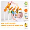 Jollybaby Crib Stroller Car Seat Toys for Baby 0-3-6-9-12 Months, Tummy Time Hanging Sensory Toys for Newborn with Music Box and Teether, Spiral Carseat Toy for Infant Boys Girls Gifts (Giraffe) view 2