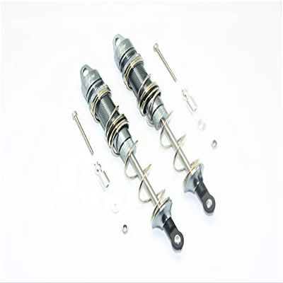 Aluminum Rear Double Section Spring Dampers 135mm for Arrma 1:8 KRATON 6S / Outcast 6S / Notorious 6S / KRATON 6S V5 / Notorious 6S V5 Upgrade Parts - 1Pr Set Gray Silver