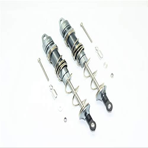 Aluminum Rear Double Section Spring Dampers 135mm for Arrma 1:8 KRATON 6S / Outcast 6S / Notorious 6S / KRATON 6S V5 / Notorious 6S V5 Upgrade Parts - 1Pr Set Gray Silver