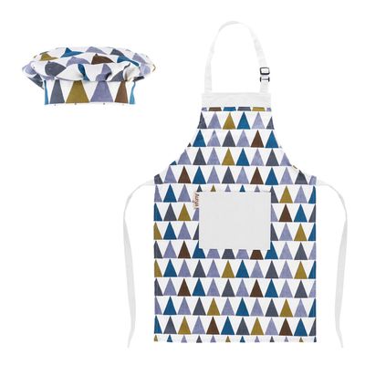 Aurya Kids Apron and Chef Hat Set-Adjustable Child Apron for Boys and Girls