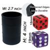 Dice Cup Set with 4 Pcs 19mm and 5 Pcs 18mm Standard 6 Sided Dices Straight Dice Cup with Storage Bag Dice Cup Shaker Black view 3