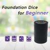 Dice Cup Set with 4 Pcs 19mm and 5 Pcs 18mm Standard 6 Sided Dices Straight Dice Cup with Storage Bag Dice Cup Shaker Black view 4