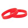 5 Pack Red Ribbon Awareness Bracelets - Red Ribbon Silicone Bracelets for Adults view 1