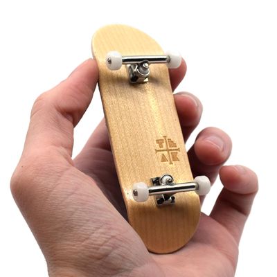 Teak Tuning 32mm Pro Fingerboard Complete - Fully Assembled with Pro Level Components - Pro Shaped Wooden Deck (32x97mm), UltraSpin Bearing Wheels, Prodigy Gen2 Trucks - Real OG Classic Maple