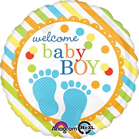 LOONBALLOON Standard Foil Baby Boy Feet Balloon 2x PcsBaby Party Balloons, Baby Birthday Party Decoration, Baby Shower Balloons