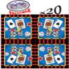 Deluxe Casino Night Theme Party Supplies Set for 20 People, Includes 20 Large Plates, 20 Small Plates, 20 Napkins, 20 Cups & 2 Table Covers - Perfect for Casino Night or Birthday (82 Pieces Total) view 4