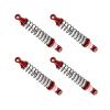 Atomik Alloy Front & Rear Shock Set - RC Car Replacement for Axial SCX10 II - Hardened Billet 6061 Aluminum, Front & Rear Chassis Upgrade - Red view 1