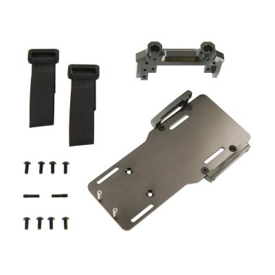 Atomik RC Axial SCX10 II Alloy Battery Tray w/Forward Servo Mount, Gun Metal