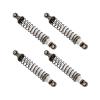 Atomik - Alloy Front & Rear Shock Set - RC Car Replacement for Axial SCX10 II - Hardened Billet 6061 Aluminum - Lightweight & Durable Performance - Front & Rear Chassis Upgrade - Grey view 1