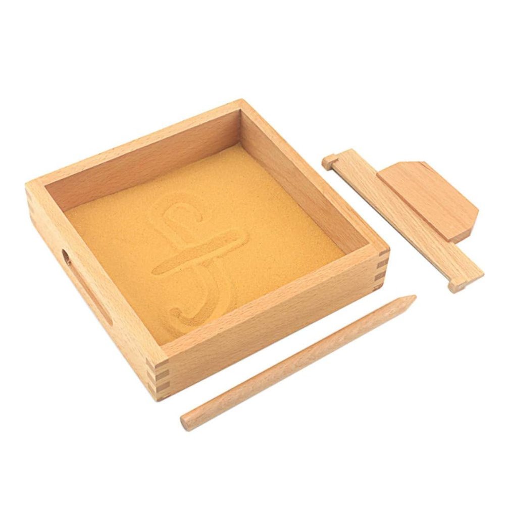 Baby Toy Montessori Language Toy Sand Tray Writing Abilty Yellow Sand Preschool Kindergarten Training Learning Toys for Children