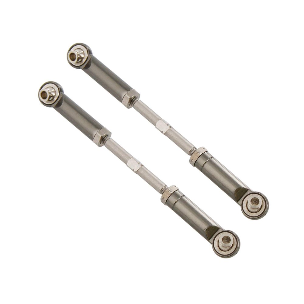 Atomik RC Rustler 4X4 Steering Linkage, Gun Metal - Replaces 5539 - Compatible with Traxxas
