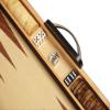 18-inch Wood Backgammon Set - Black/Zebra Wood Board - Oak Inlaid Field view 4