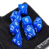 7 Piece Blue Fossil Polyhedral Dice Set - Classic RPG Dice Set for Tabletop Gaming - Includes a Free Small Dice Bag view 1