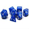 7 Piece Blue Fossil Polyhedral Dice Set - Classic RPG Dice Set for Tabletop Gaming - Includes a Free Small Dice Bag view 3