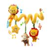 Jollybaby Crib Stroller Car Seat Toys for Baby 0-3-6-9-12 Months, Tummy Time Hanging Sensory Toys for Newborn with Music Box and Teether, Spiral Carseat Toy for Baby Boys Girls Gifts (07-Little Lion) view 1