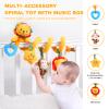 Jollybaby Crib Stroller Car Seat Toys for Baby 0-3-6-9-12 Months, Tummy Time Hanging Sensory Toys for Newborn with Music Box and Teether, Spiral Carseat Toy for Baby Boys Girls Gifts (07-Little Lion) view 2