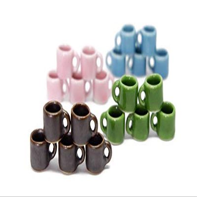 20pcs Realistic Mini Coffee Cups Assorted Color Decorative Display Set