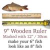 American Scientific Measurement Corporation Trick Ruler, 2-Piece Novelty Rulers, Size Enhancement Prank, 33% Bigger, Wooden, 9 inches view 2