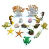 DOITEM 50 Pack Assorted Mini Vinyl Plastic Ocean Sea Animal Figures Toy Set, Realistic Under The Sea Life Figure Bath Gift for Child Educational Kids Party Cake Cupcake Topper view 4
