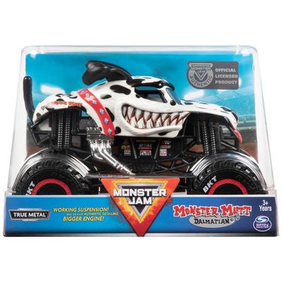 Monster Jam, Official Monster Mutt Dalmatian Monster Truck, Die-Cast Vehicle, 1:24 Scale