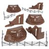 BMC Classic Marx Axis Ambush - 14pc Brown Plastic Army Men Playset Accessories view 2