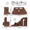 BMC Classic Marx Axis Ambush - 14pc Brown Plastic Army Men Playset Accessories view 3