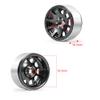 4Pcs 2.2 Alloy Beadlock Wheel Rims for 1/10 RC Wraith SCX10 TRX-4 D90 Crawler Car (Titanium) view 2