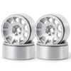 4Pcs Alloy 2.2 Beadlock Wheel Rims for 1/10 RC Wraith SCX10 90018 TRX-4 D90 Crawler Car (Silver) view 1