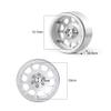 4Pcs Alloy 2.2 Beadlock Wheel Rims for 1/10 RC Wraith SCX10 90018 TRX-4 D90 Crawler Car (Silver) view 2