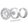 4Pcs Alloy 2.2 Beadlock Wheel Rims for 1/10 RC Wraith SCX10 90018 TRX-4 D90 Crawler Car (Silver) view 3