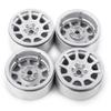4Pcs Alloy 2.2 Beadlock Wheel Rims for 1/10 RC Wraith SCX10 90018 TRX-4 D90 Crawler Car (Silver) view 4