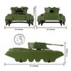 BMC Classic Payton Anti-Aircraft Tanks - 4pc OD Green Plastic Army Men Vehicles view 2