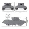 BMC Classic Payton Anti-Aircraft Tanks - 4pc Gray Plastic Army Men Vehicles view 2