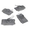 BMC Classic Payton Anti-Aircraft Tanks - 4pc Gray Plastic Army Men Vehicles view 4