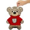 DreamsEden Cute Bear Piggy Bank, Large Plastic Money Coin Box Saving Pot with Knit Clothes Decoration view 1
