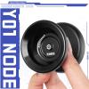 MAGICYOYO Professional Unresponsive Yoyo Y01 Node, Metal Aluminum Yo Yo for Advanced Player, Superior Stable, + 30% Sleep Time, + 5 Replacement Yo-yo Strings, Storge Bag, Glove (Black) view 4