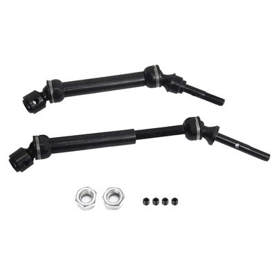 1Pair Front and Rear Aluminum Alloy RC CVD Steel Drive Shaft Axle Transmission Axle Joint Compatible with Traxxas Slash 4X4 Stampede Rustler VXL HQ727 Short Truck