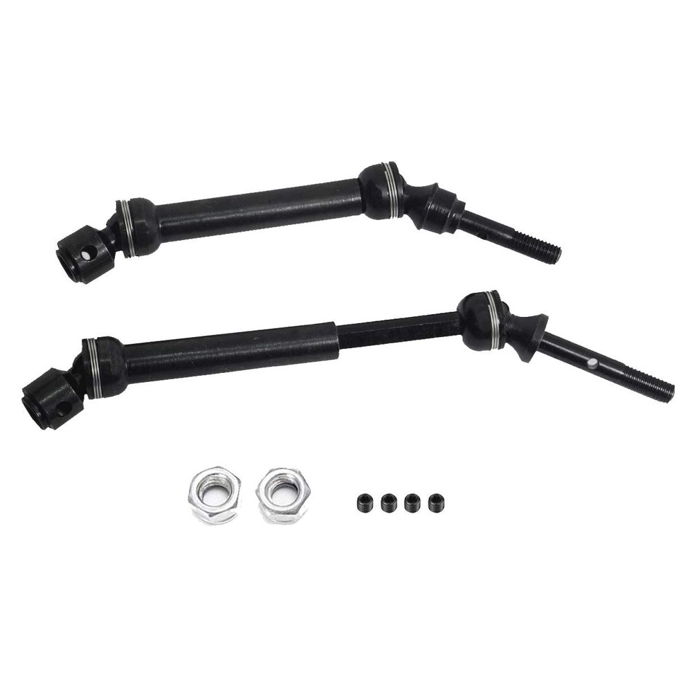 1Pair Front and Rear Aluminum Alloy RC CVD Steel Drive Shaft Axle Transmission Axle Joint Compatible with Traxxas Slash 4X4 Stampede Rustler VXL HQ727 Short Truck